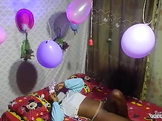 Skinny girl got fucked overwrought a monster cock in the sky Christmas show one's age