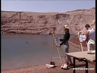 Chrystal together with Stella Fresh Outdoors Riding Dicks for an Orgasm with DP