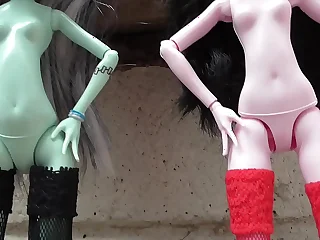 Pissing above my dolls