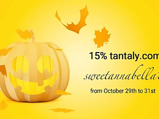 15 cumshots on Tantaly Doll for 15 percent discount on Tantaly Website for Halloween from 29 at hand 31&period; cumshot compilation