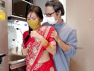 BiG Ass Indian Step-daughter seduce the brush Step father's Large Dick! ( Hindi Voice )